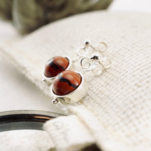 Load image into Gallery viewer, TN Red Jasper Orbit Earrings (SS)