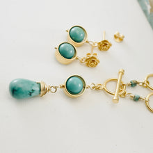 Load image into Gallery viewer, TN Turquoise Orbit Flower Post Earrings (VM)