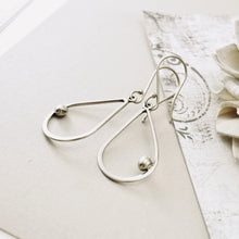 Load image into Gallery viewer, AM – Bean Teardrop Loop Earrings (SS)