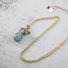 Load image into Gallery viewer, TN Turquoise & Aquamarine Charm Pendant (Gold-filled)