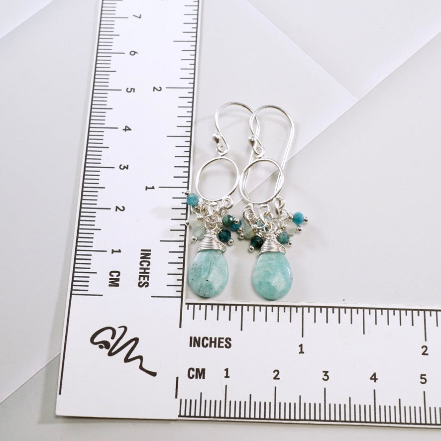 Amazonite Petite Chandelier Earrings