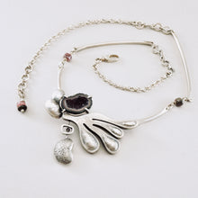 Load image into Gallery viewer, OK - Baby Tobasco Geode & Tourmaline Necklace (SS)