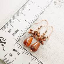 Load image into Gallery viewer, TN Agate & Crystal Cluster Earrings (Copper)