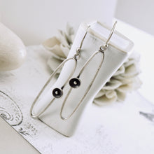 Load image into Gallery viewer, AM – Pod & Dot Elongated Loop Earrings (SS)