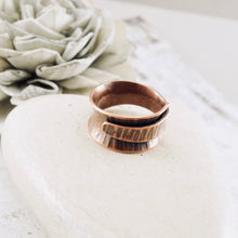 Load image into Gallery viewer, AM - Thick Bark Wrap Open Ring Band - Size 7