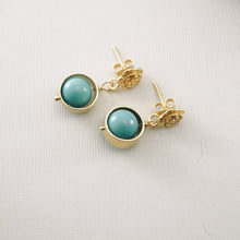 Load image into Gallery viewer, TN Turquoise Orbit Flower Post Earrings (VM)