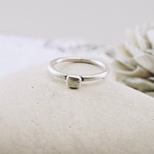 Load image into Gallery viewer, LS – Geometric Pod Stacking Ring (SS) (Size: 7)