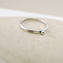 Load image into Gallery viewer, LS - Stacking Ring Single Silver Granule (Size 6 1/4) SS