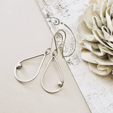 Load image into Gallery viewer, AM – Bean Teardrop Loop Earrings (SS)