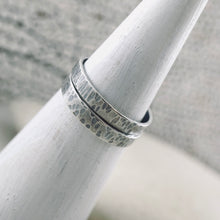 Load image into Gallery viewer, LS - Stackable Textured Flat Band Ring (Sterling)