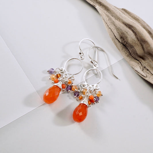 Carnelian Petite Chandelier Earrings
