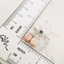 Load image into Gallery viewer, TN Rhodochrosite Petite Square Stud Earrings (SS)