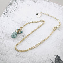 Load image into Gallery viewer, TN Turquoise & Aquamarine Charm Pendant (Gold-filled)