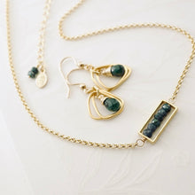 Load image into Gallery viewer, TN Emerald Petite Bar Necklace (Gold-filled)
