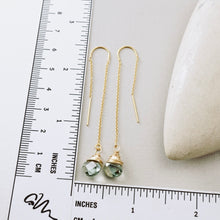 Load image into Gallery viewer, TN Green Amethyst U-Threader Earrings (GF)
