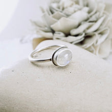 Load image into Gallery viewer, AM – Moonstone Stacking Ring (SS) (Size: 8)