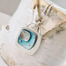 Load image into Gallery viewer, RH - Retro Triple Square Pendant (Silver & Turquoise)