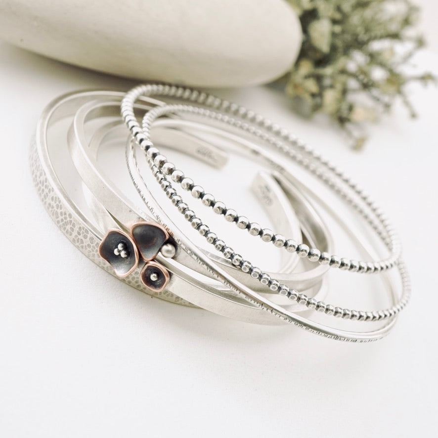 Stackable Beaded Bangle Bracelet