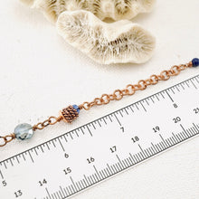 Load image into Gallery viewer, TN Lapis &amp; Crystal Bracelet (Copper)