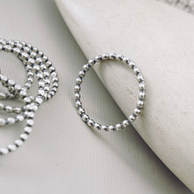 Load image into Gallery viewer, LS - Stackable Beaded Ring (Sterling)