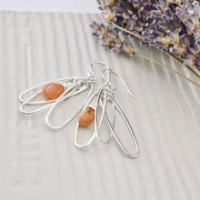 Load image into Gallery viewer, TN Oval Hoops Trio Earrings - Sunstone (SS)