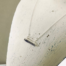 Load image into Gallery viewer, AM - Iolite Movable Bar Necklace (Sterling Silver)