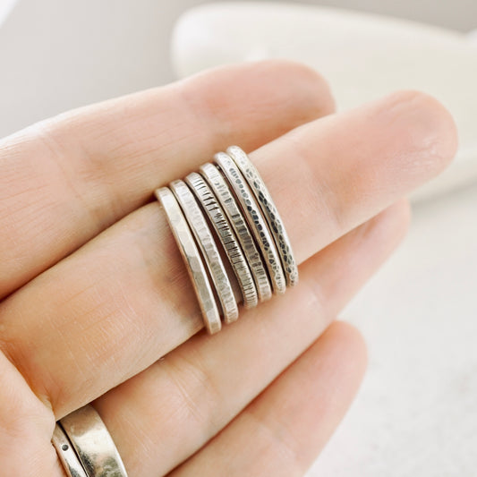 Stackable Textured Ring