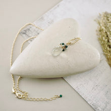 Load image into Gallery viewer, TN Petite Green Amethyst Wrap Pendant (Gold-filled)
