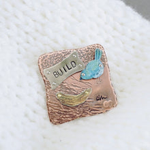 Load image into Gallery viewer, RH - BUILD Brooch with Walnut Stand