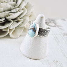 Load image into Gallery viewer, AM – Golden Hill Turquoise Silver Dust Ring (SS) (Size: 7)