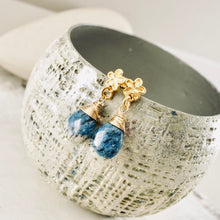 Load image into Gallery viewer, TN K-2 Jasper Flower Earrings (gold-vermeil)