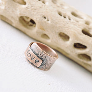 TN Rings with a Voice - LOVE - Copper - (Size 7)
