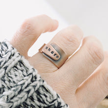 Load image into Gallery viewer, AM - Rings with a Voice  - SHARE - Copper (Size 7.5)