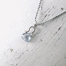 Load image into Gallery viewer, PS - Petite Swings Blue Topaz Drop Pendant (Sterling)