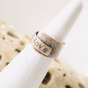 TN Rings with a Voice - LOVE - Copper - (Size 7)