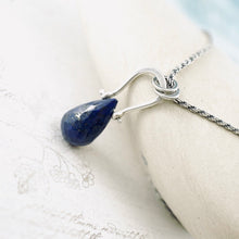 Load image into Gallery viewer, PS - Petite Swings Lapis Drop Pendant (Sterling Silver)