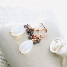 Load image into Gallery viewer, TN Opalite Lavender Earrings (Copper)