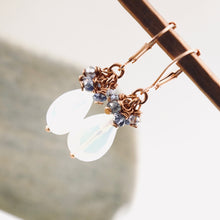 Load image into Gallery viewer, TN Opalite Lavender Earrings (Copper)