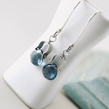 Load image into Gallery viewer, PS - Petite Swings London Blue Topaz Earrings (Sterling Silver)