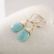 Load image into Gallery viewer, TN Amazonite Drop Earrings (Gold-filled)