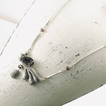 Load image into Gallery viewer, OK - Baby Tobasco Geode & Tourmaline Necklace (SS)