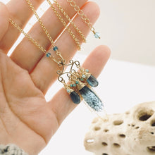 Load image into Gallery viewer, TN Royal Kyanite &amp; Turquoise Pendant (Gold-Filled)