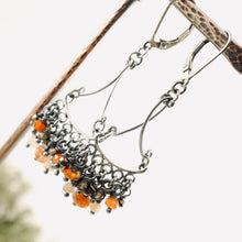 Load image into Gallery viewer, TN Orange Blossom Cocktail Chandelier Earrings (SS)