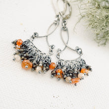 Load image into Gallery viewer, TN Orange Blossom Cocktail Chandelier Earrings (SS)