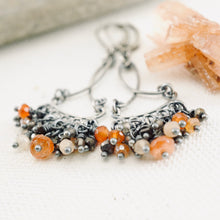 Load image into Gallery viewer, TN Orange Blossom Cocktail Chandelier Earrings (SS)