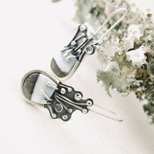 Load image into Gallery viewer, BG - Blue Opal Flower Pot Earrings (SS)