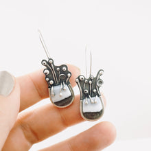 Load image into Gallery viewer, BG - Blue Opal Flower Pot Earrings (SS)