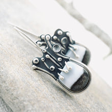 Load image into Gallery viewer, BG - Blue Opal Flower Pot Earrings (SS)