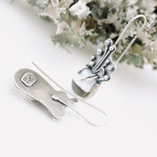 Load image into Gallery viewer, BG - Blue Opal Flower Pot Earrings (SS)