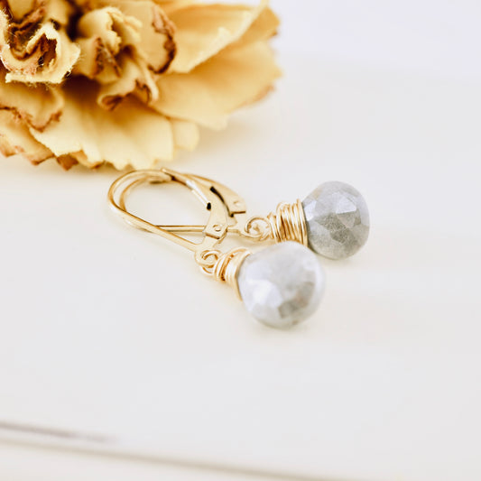 Gray Quartz Earrings